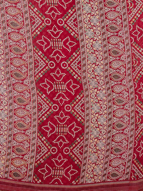 Vasthrlay Chiffon Bandhani Unstitched 4159s2944n Yellow