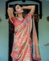 Vasthrlay Handloom Turquoise Paisley Saree