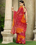 Vasthrlay Chiffon Bandhani Unstitched Green Saree