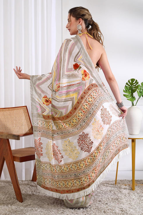 Vasthrlay Fashion Chevron Printed Ethnic Wear