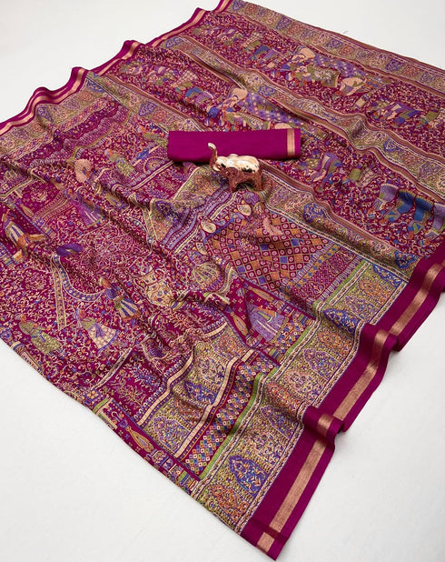 Vasthrlay Kalamkari Darkblue