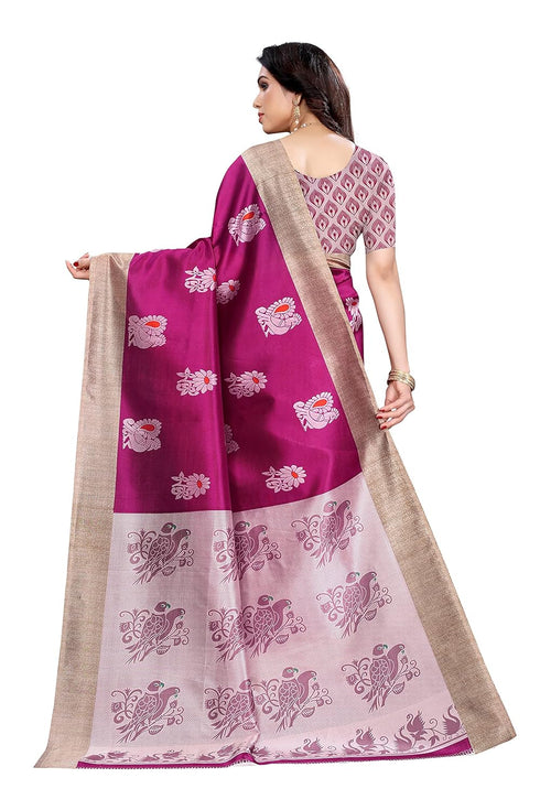Vasthrlay Printed Kesar Blue Free Ethnic Wear