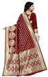 Vsathrlay Maroon Blend Banarasi Pari Ethnic Wear
