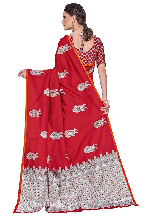 Vasthrlay Banarasi Gs Orange Ethnic Wear