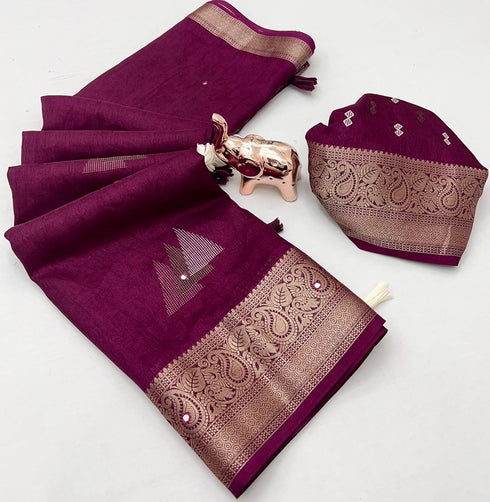 Vasthrlay Bandhani Unstitched Piece Saree