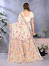 Vasthrlay Cream Kanjivaram Unstitched Saree