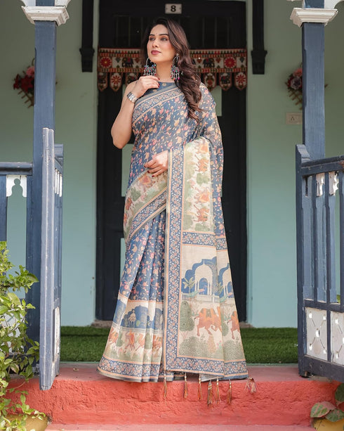 Vasthrlay Handloom Flowers Saree
