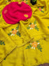 Vasthrlay Vichitra Embroidery Brown Black