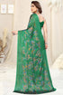 Vasthrlay Fashion Chiffon Turquoise Ethnic Wear