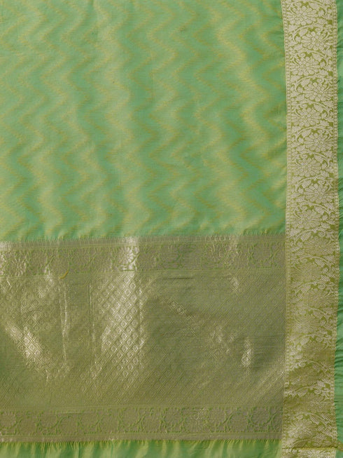 Vasthrlay Banarasi Unstitched Musturd Ethnic Wear