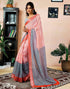 Vasthrlay Womens Printed Unstitched Dark Green Saree