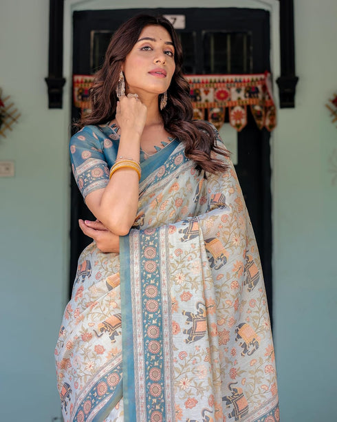 Vasthrlay Handloom Printed Saree