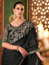 Vasthrlay Chiffon Embroidery Unstitched Purple Ethnic Wear
