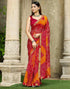 Vasthrlay Chiffon Bandhani Unstitched Green Saree
