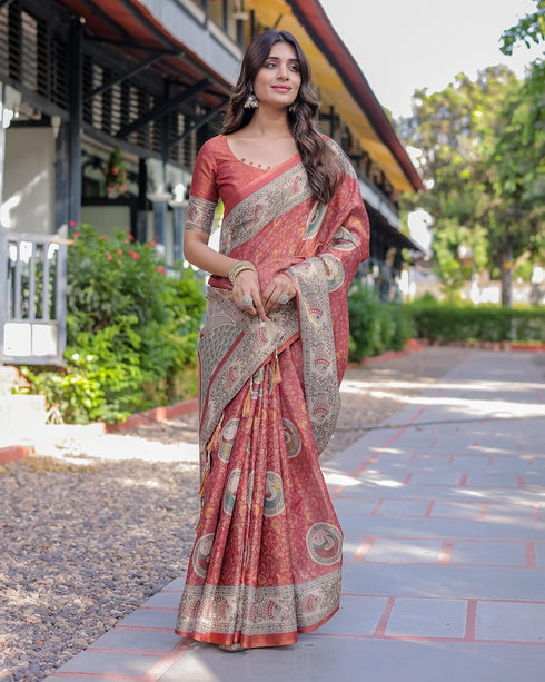 Vasthrlay Handloom Turquoise Traditional Saree