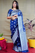 Vasthrlay Silver Banarasi Saree