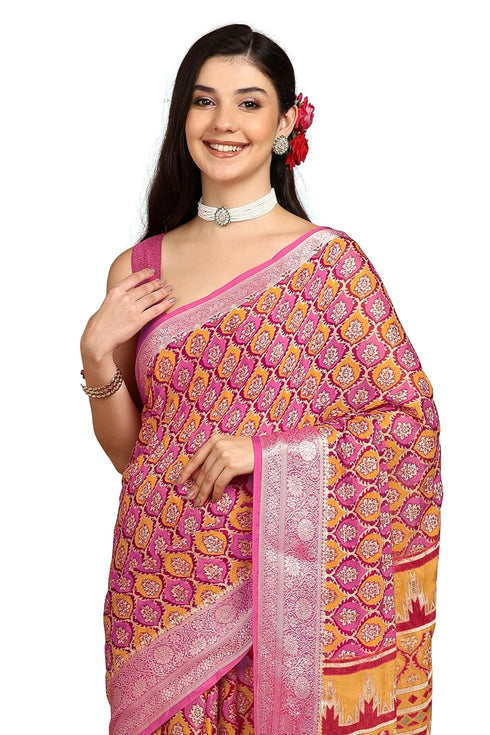 Vasthrlay Fashion Georgette Bandhani Printed Ethnic Wear