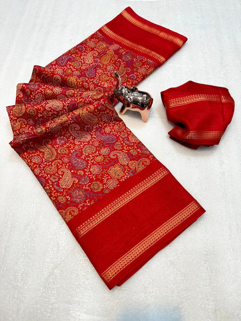 Vasthrlay Kalamkari Tussar Saree