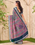 Vasthrlay Georgette Printed Unstitched Red Saree