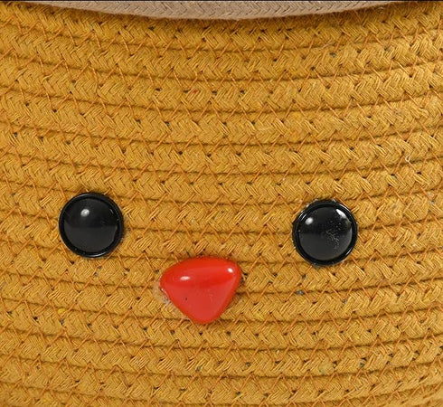 Jute Storage basket with lid