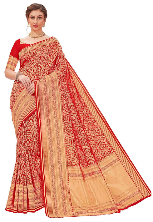 Vasthrlay Banarasi Pink Ethnic Wear