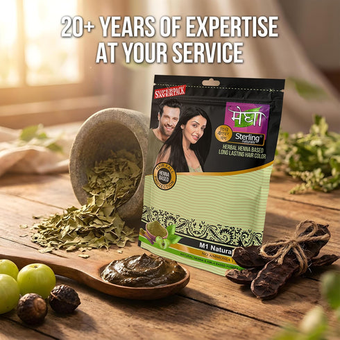 Megha Mehandi Hair Care Powder – Herbal Henna Based Long Lasting Hair Color Free