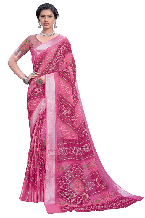Vasthrlay Bandhani Chiffon Blue Ethnic Wear