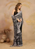 Vasthrlay Georgette Embroidery Unstitched Black Ethnic Wear