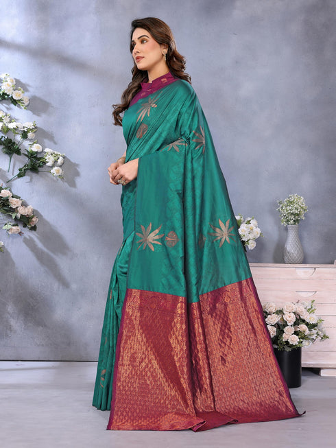 Vasthrlay Banarasi Unstitched Saree