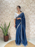Vasthrlay Georgette Embellishments Scalloped Traditional
