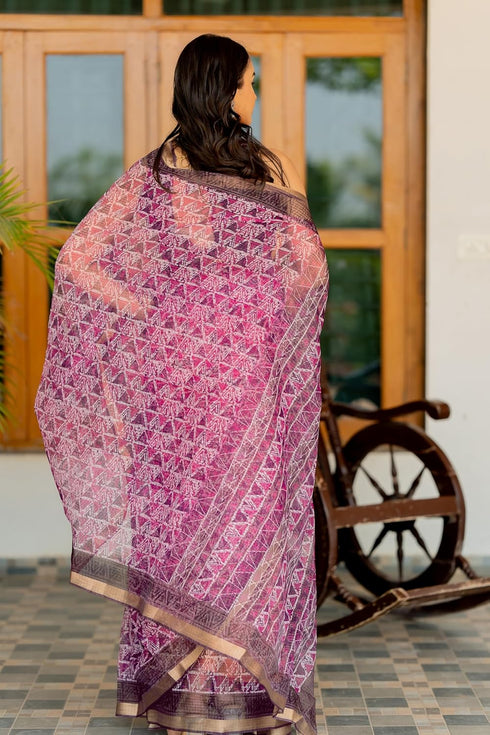 Vasthrlay Fashion Polyester Printed Dusty Ethnic Wear
