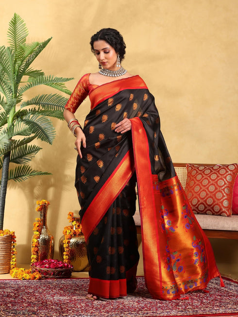 Vasthrlay Banarasi Unstitched Saree