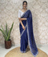 Vasthrlay Georgette Embellishments Scalloped Traditional