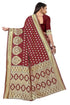 Vasthrlay Maroon Woven Kanjivaram Blend Saree