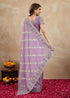 Vasthrlay Jacquard Embroidery Unstitched Purple Ethnic Wear