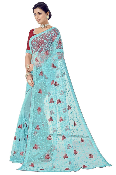 Vasthrlay Embroidery Firozi Ethnic Wear