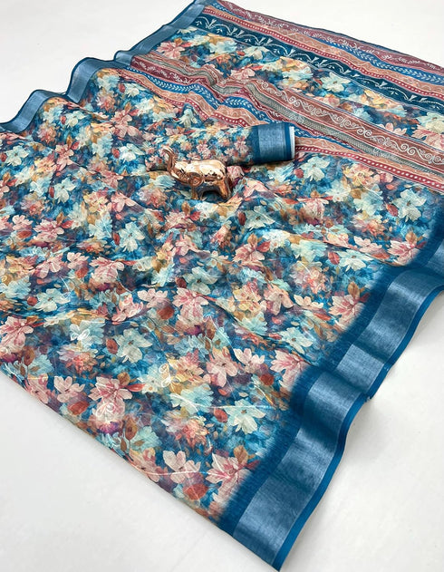 Vasthrlay Tussar Handloom Printed
