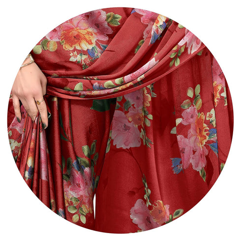 Vasthrlay Fashion Chiffon Printed Dusty Ethnic Wear