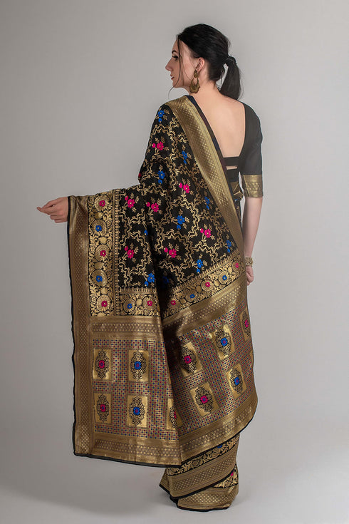 Vasthrlay Magenta Banarasi Designer Saree