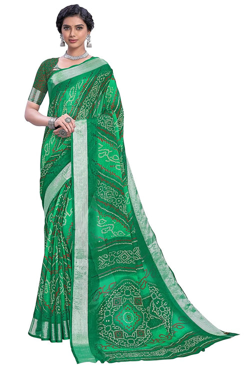 Vasthrlay Bandhani Chiffon Blue Ethnic Wear