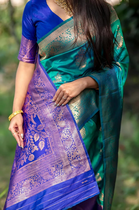 Vasthrlay Kanjivaram Weaving Contrast