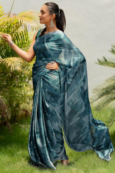 Vasthrlay Fashion Georgette Abstract Dusty Ethnic Wear