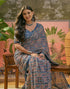 Vasthrlay Womens Printed Unstitched Maroon Saree