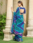 Vasthrlay Chiffon Bandhani Unstitched Green Saree