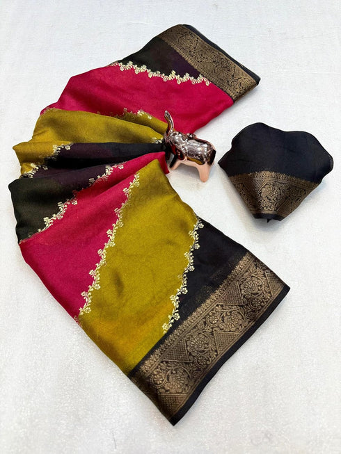 Vasthrlay Bandhani Kanjivaram Weaving