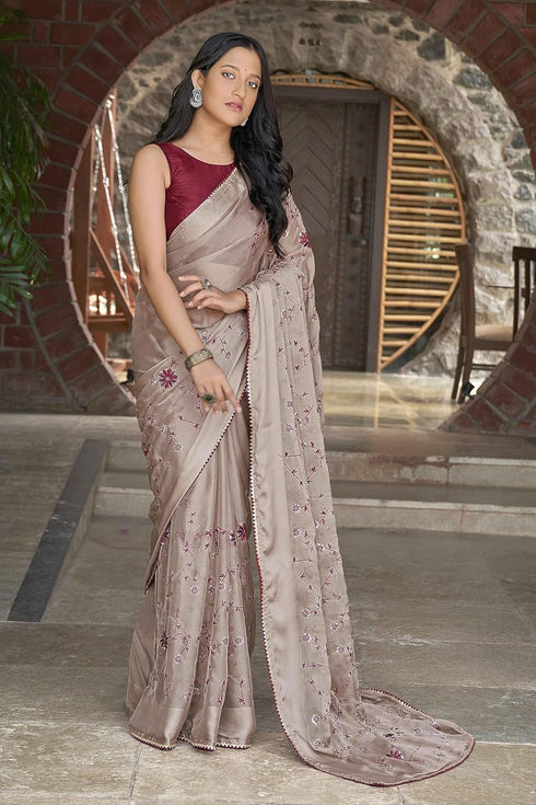 Vasthrlay Georgette Sequence Embroidery Piece Mn1842 1