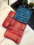 Vasthrlay Kalamkari Bandhani Contrast