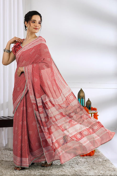 Vasthrlay Fashion Chiffon Paisley Printed Ethnic Wear