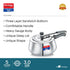 Prestige Nakshatra Cute Svachh Stainless Steel Spillage Control Pressure Cooker Silver 3 L