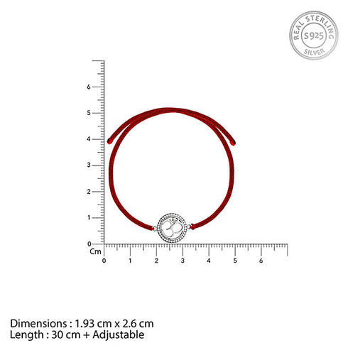 Giva 925 Silver Beaded Om Rakhi